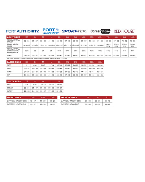 Sizing Charts | Omega Builders